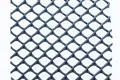 Black Plastic netting with a diamond shaped mesh.