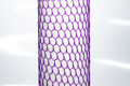 High Stretch, violet plastic protective netting, stretched over a tube.