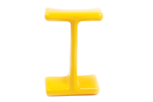 Close up of pvc I Beam protection cap.