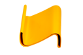Render of yellow z post cap in yellow on white background.