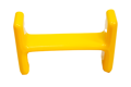 Yellow I Beam cap shown from the top on white background.