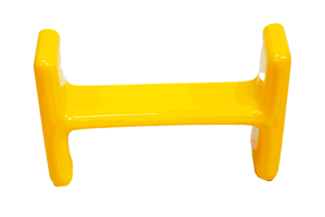 Yellow I Beam cap shown from the top on white background.