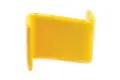 PVC z shaped protective cap for z post protection on white background.