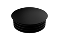 A 3D modelled black plastic tube insert with a slightly domed top.