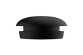 Side view of 3D modelled rubber push in foot with domed top.