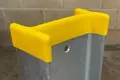 I Beam Post with yellow plastic cap on the top.