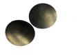 Top down view of two self adhesive rubber discs.