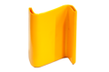 Z shaped protective cap for Z-posts in yellow on white background.