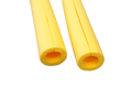 Yellow foam tubes with pre-cut split.