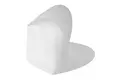White foam corner protector laying on one side.