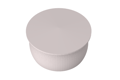 A 3D modelled white plastic barrel plug.
